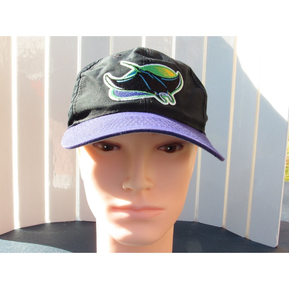 Vintage Tampa Bay Devil Rays Hat MLB‎ Snapback Men's Adjustable Black Purple Cap
